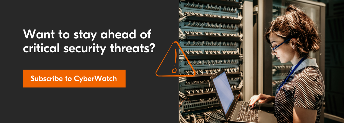 Call to action to subscribe to CyberWatch alerts